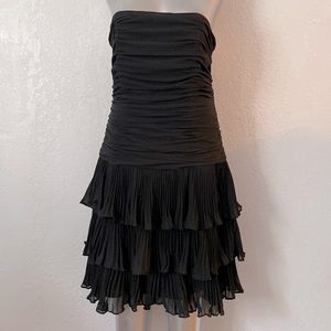 White House Black Market tier pleated dress Sz 12